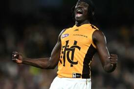 Mabior Chol is poised to return from injury for Hawthorn in the key clash against Adelaide. Photo: Joel Carrett/AAP PHOTOS