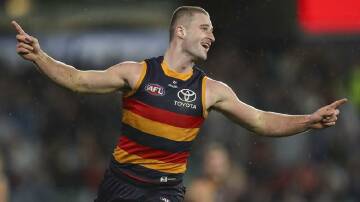 Sam Berry scored two goals in Adelaide's big win over Port Adelaide. Photo: Matt Turner/AAP PHOTOS