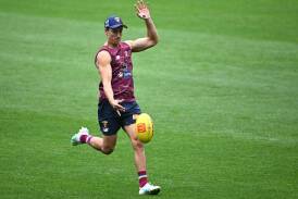 Tom Doedee could get his chance to replace the concussed Ryan Lester in the Brisbane Lions line-up. Photo: Joel Carrett/AAP PHOTOS