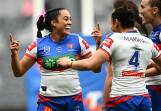 Yasmin Clydsdale's brilliance helped Newcastle secure  their third NRLW win in a row. Photo: Dan Himbrechts/AAP PHOTOS