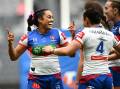 Yasmin Clydsdale's brilliance helped Newcastle secure  their third NRLW win in a row. Photo: Dan Himbrechts/AAP PHOTOS