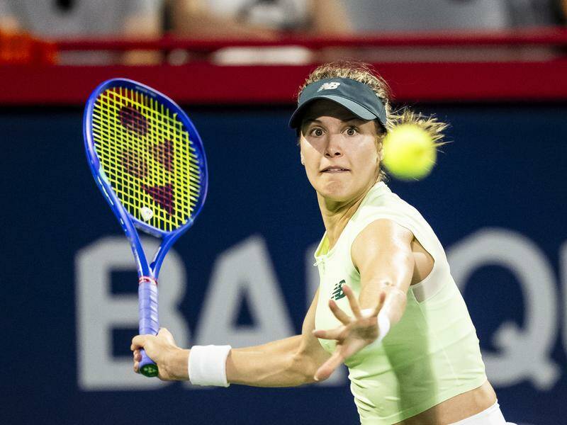 Eugenie Bouchard has had to put retirement plans on hold after her first-round win in Montreal. Photo: AP PHOTO