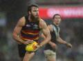 Riley Thilthorpe was best-afield in the Crows' big win over Port Adelaide. Photo: Matt Turner/AAP PHOTOS