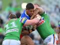 Veteran Dane Gagai earned high praise from Ricky Stuart after Canberra thrashed Newcastle. Photo: Mick Tsikas/AAP PHOTOS
