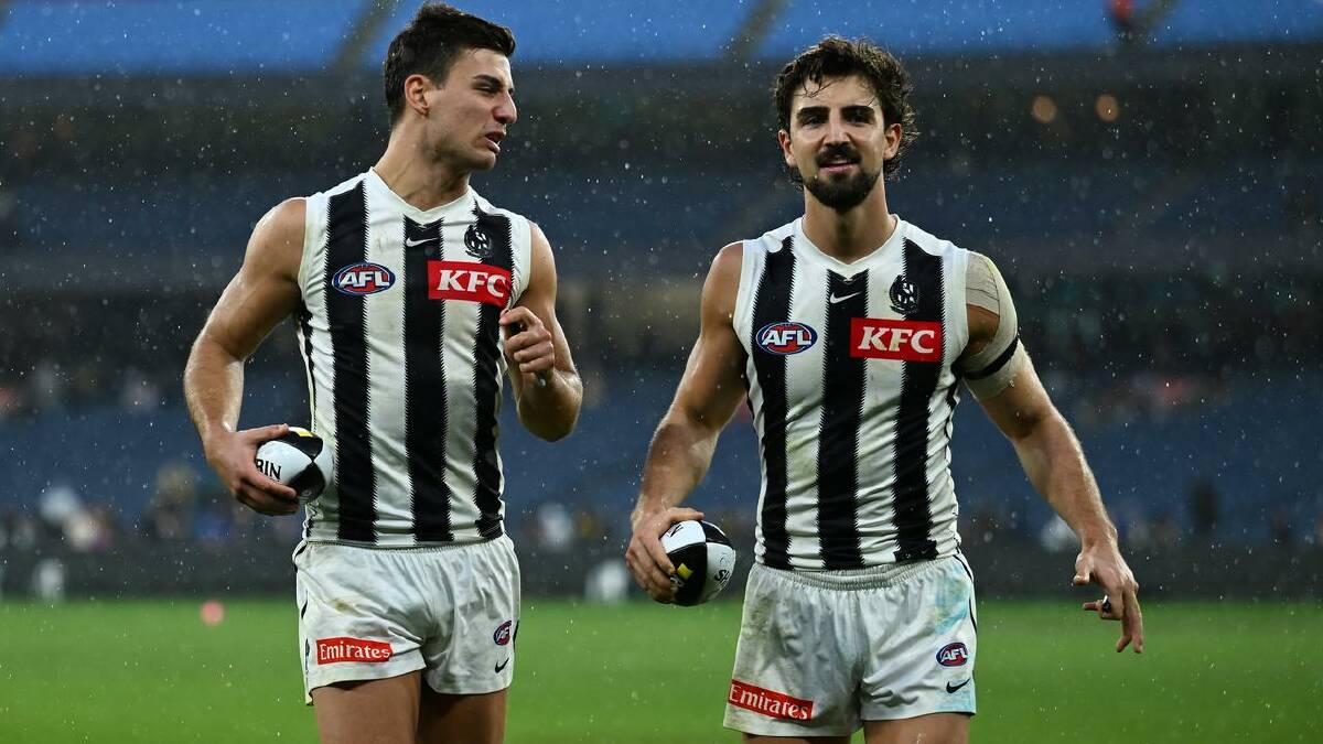 Oh brother, those Daicos boys Nick and Josh served it right up to the Tigers at the MCG. (James Ross/AAP PHOTOS) Oh brother, those Daicos boys Nick and Josh served it right up to the Tigers at the MCG. (James Ross/AAP PHOTOS)