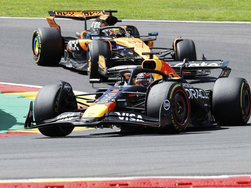 Max Verstappen has pipped Aussie Oscar Piastri to win the sprint race at the Belgium Grand Prix. Photo: AP PHOTO