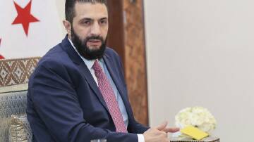 Interim president Ahmad al-Sharaa has received a draft electoral law for an election in September. Photo: AP PHOTO