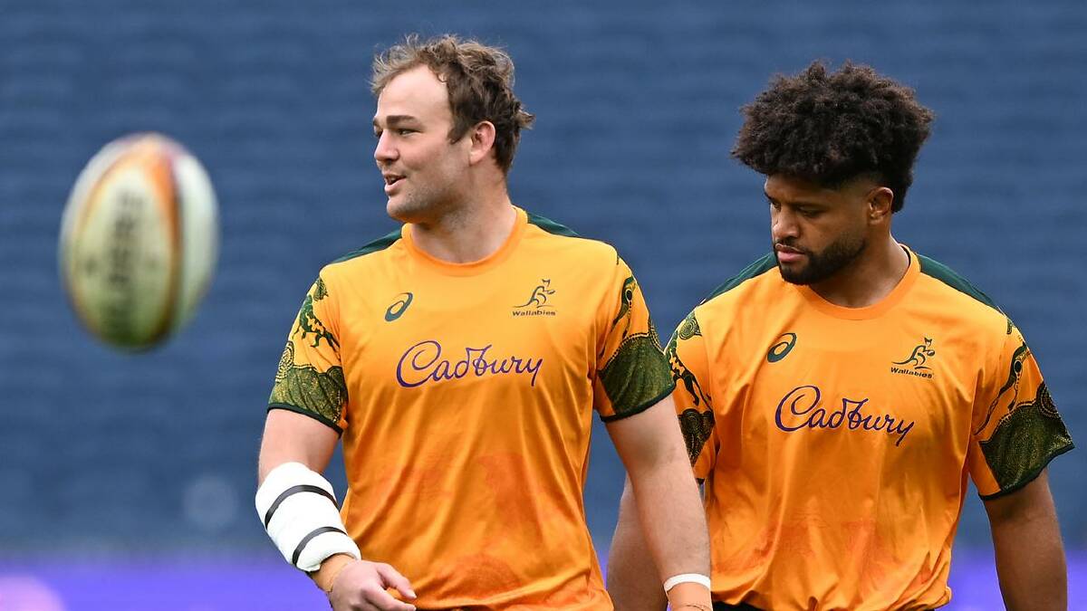 Harry Wilson (left) says Rob Valetini (right) is a big in as the Wallabies look to get physical. (James Ross/AAP PHOTOS) Harry Wilson (left) says Rob Valetini (right) is a big in as the Wallabies look to get physical. (James Ross/AAP PHOTOS)