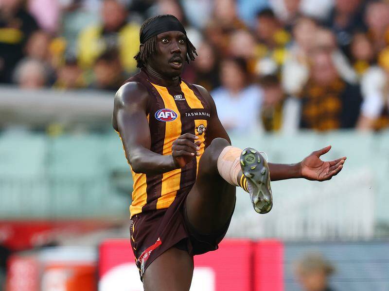 Hawthorn consider Mabior Chol certain to return for Friday night's clash against Adelaide. Photo: Morgan Hancock/AAP PHOTOS