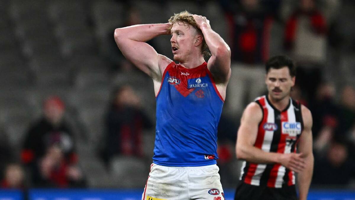 A missed shot on goal from Clayton Oliver proved costly for the Demons. (Joel Carrett/AAP PHOTOS) A missed shot on goal from Clayton Oliver proved costly for the Demons. (Joel Carrett/AAP PHOTOS)