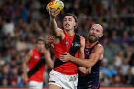 Essendon star Sam Draper (l) has been linked to a move to Brisbane. Photo: Michael Errey/AAP PHOTOS