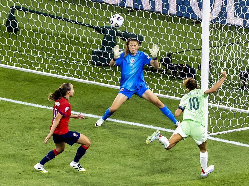 A Cristiana Girelli header has sealed Italy's place in the Women's Euro 2025 final four. Photo: AP PHOTO