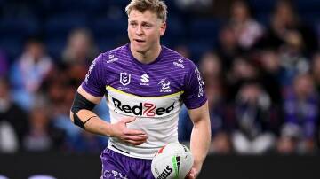 Tyran Wishart has been named to replace Jahrome Hughes in the Storm side to play the Eels. Photo: Dan Himbrechts/AAP PHOTOS