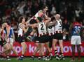 St Kilda have produced a stunning comeback to beat Melbourne by a goal at Marvel Stadium. Photo: Joel Carrett/AAP PHOTOS