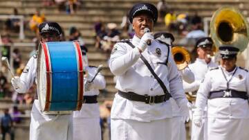 The inaugural Pacific Police Band Tattoo was hosted by Port Moresby. Photo: HANDOUT/AUSTRALIAN FEDERAL POLICE