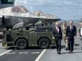 Australia and the UK have signed a 50-year pact, as the AUKUS agreement is under review in the US. Photo: Lloyd Jones/AAP PHOTOS