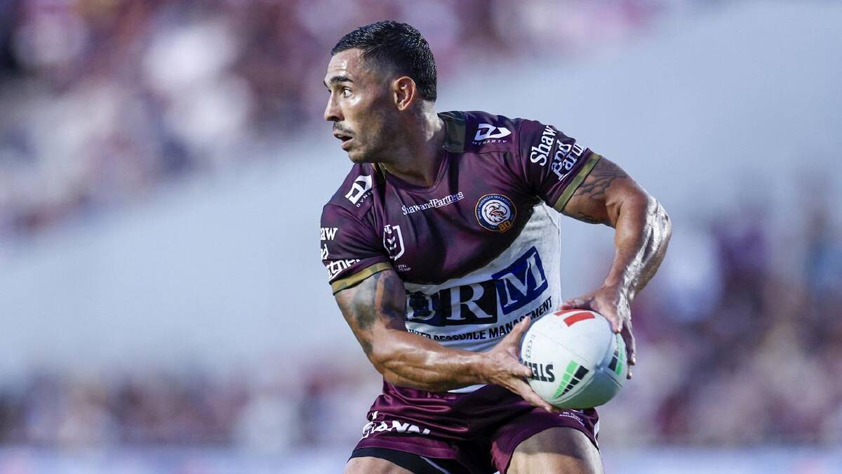 Jamal Fogarty brings vast experience to Manly's halves. (Mark Evans/AAP PHOTOS)
