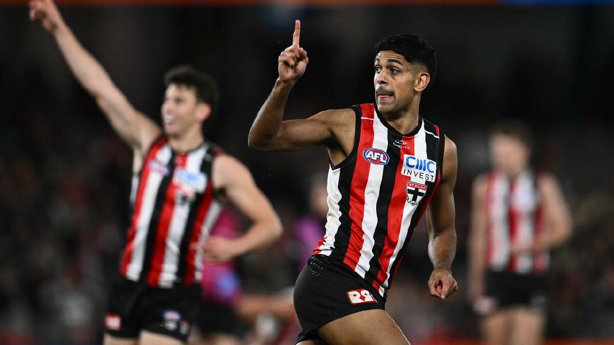 Nasiah Wanganeen-Milera kicked the last two goals to clinch an incredible win for the Saints. (Joel Carrett/AAP PHOTOS) Nasiah Wanganeen-Milera kicked the last two goals to clinch an incredible win for the Saints. (Joel Carrett/AAP PHOTOS)