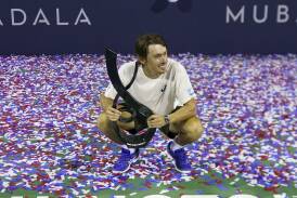 Alex de Minaur has won a gruelling three-set battle to be crowned Washington Open champion. Photo: EPA PHOTO