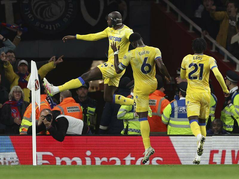 Crystal Palace have scored a stunning late goal to earn a share of the points at Arsenal. Photo: AP PHOTO Crystal Palace have scored a stunning late goal to earn a share of the points at Arsenal. Photo: AP PHOTO