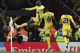 Crystal Palace have scored a stunning late goal to earn a share of the points at Arsenal. Photo: AP PHOTO