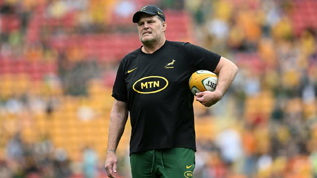 Rassie Erasmus had one eye on the 2027 Rugby World Cup when he named his squad. (Darren England/AAP PHOTOS) Rassie Erasmus had one eye on the 2027 Rugby World Cup when he named his squad. (Darren England/AAP PHOTOS)