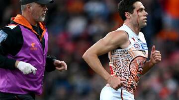 Josh Kelly is one of two GWS stars out injured for the rest of the home-and-away season. Photo: Dan Himbrechts/AAP PHOTOS