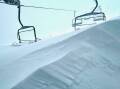 Parts of Mt Buller were blanketed with metres of snow after a night of wild weather. Photo: HANDOUT/Mt Buller PR