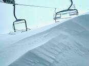 Parts of Mt Buller were blanketed with metres of snow after a night of wild weather. Photo: HANDOUT/Mt Buller PR