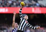 Collingwood skipper Darcy Moore can expect to be involved in more one-on-one battles.  Photo: James Ross/AAP PHOTOS