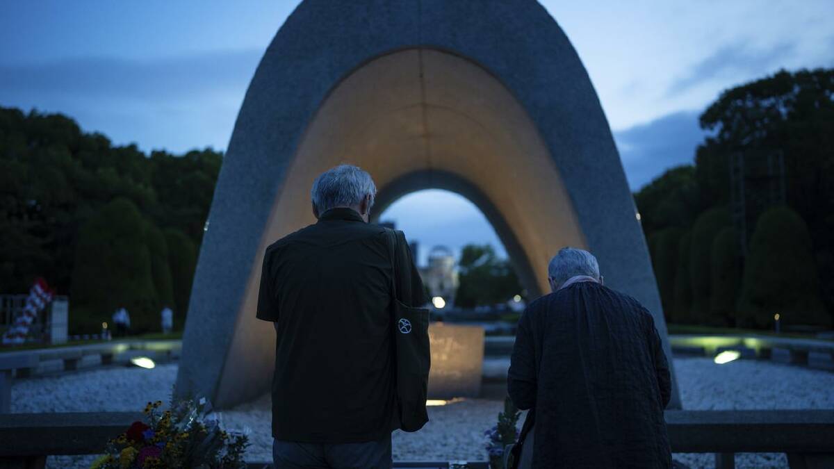 People have prayed for the atomic bomb victims in front of the Memorial Cenotaph in Hiroshima. (AP PHOTO) People have prayed for the atomic bomb victims in front of the Memorial Cenotaph in Hiroshima. (AP PHOTO)