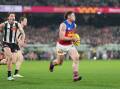 Lion Lachie Neale will miss the run to the finals after injurying a quad in the win over the Pies. Photo: Scott Barbour/AAP PHOTOS
