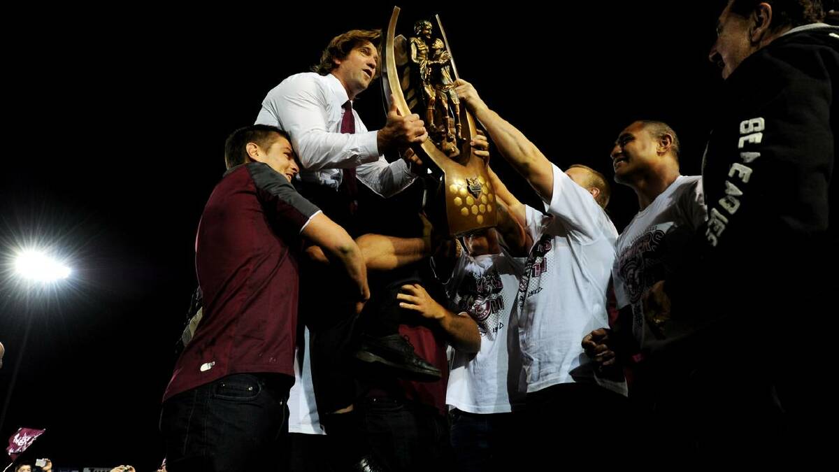 Des Hasler steered Manly to NRL premierships in 2008 and 2011. (Tracey Nearmy/AAP PHOTOS)