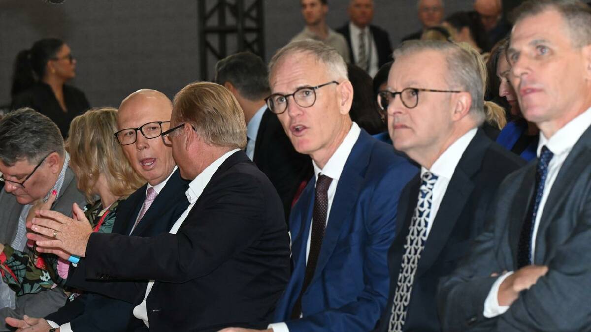 Peter Dutton and Anthony Albanese both addressed a Future of Western Sydney event. (Lukas Coch/AAP PHOTOS) Peter Dutton and Anthony Albanese both addressed a Future of Western Sydney event. (Lukas Coch/AAP PHOTOS)