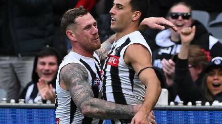 Tim Membrey and Nick Daicos applied plenty of scoreboard pressure against the Tigers. Photo: James Ross/AAP PHOTOS
