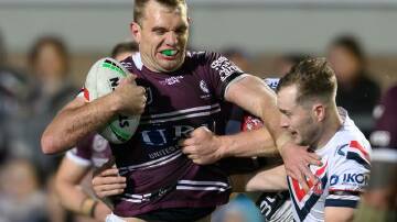 Tom Trbojevic has been moved back to fullback for Manly's crunch away clash with Canberra. Photo: Steven Markham/AAP PHOTOS