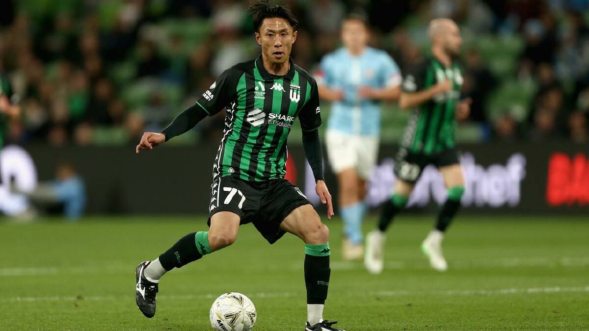 Riku Danzaki is accused of betting fraud involving yellow cards while playing for Western United. (Rob Prezioso/AAP PHOTOS)