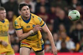 Parramatta superstar Mitchell Moses has orchestrated an upset win over the Broncos in Brisbane. Photo: Dave Hunt/AAP PHOTOS