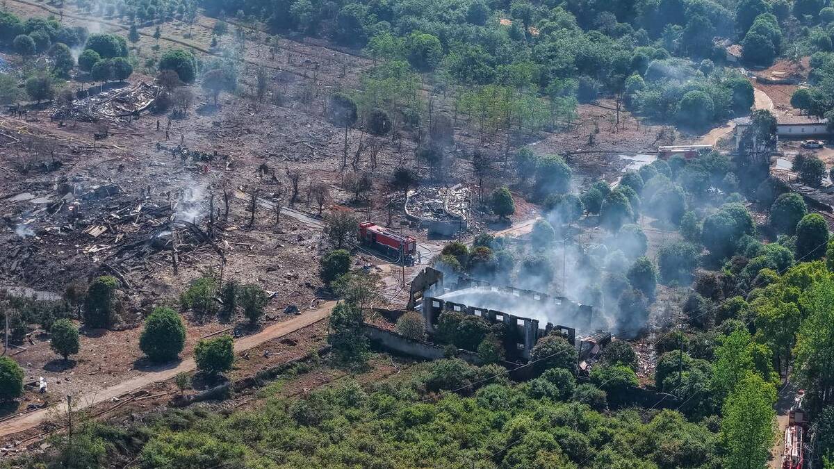 China's president has called for a speedy investigation to determine the cause of ​the blast. (AP PHOTO)