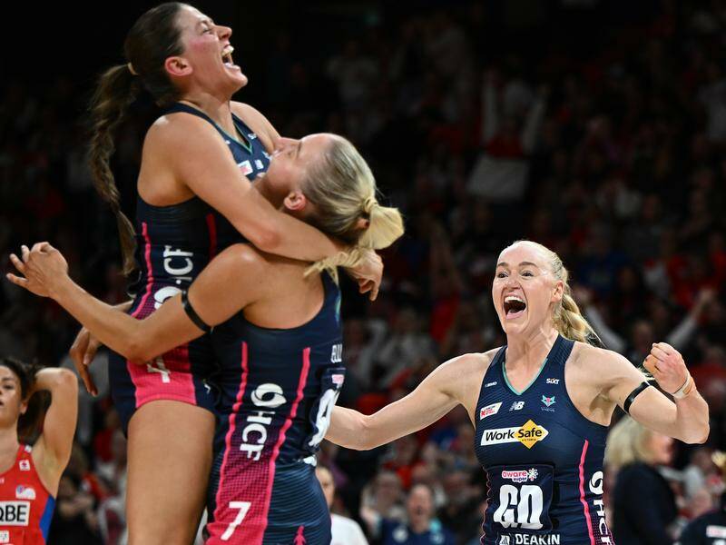 The Vixens have won a home grand final after a thrilling win over the Swifts. Photo: Bianca De Marchi/AAP PHOTOS The Vixens have won a home grand final after a thrilling win over the Swifts. Photo: Bianca De Marchi/AAP PHOTOS