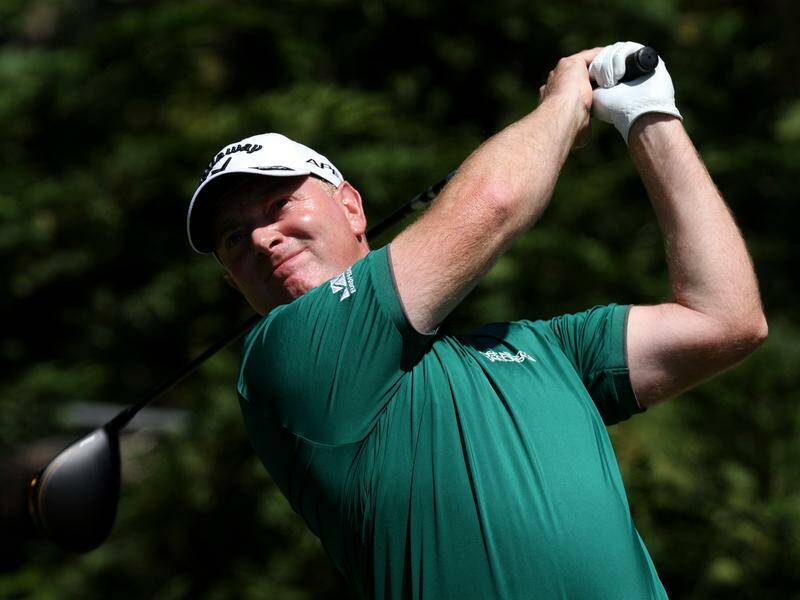 Australian Cameron Percy is two behind the lead at the Senior British Open at Sunningdale. Photo: Hamish Blair/AAP PHOTOS