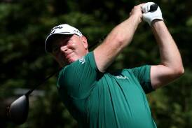 Australian Cameron Percy is two behind the lead at the Senior British Open at Sunningdale. Photo: Hamish Blair/AAP PHOTOS