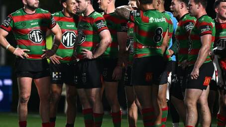 South Sydney gave it their all but came up just short against the Sharks. Photo: Dan Himbrechts/AAP PHOTOS