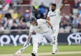 England captain Ben Stokes runs between the wickets on his way to a century against India. Photo: AP PHOTO