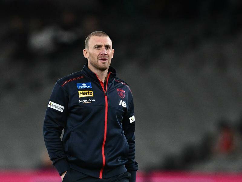 The Demons have reported an online threat made against their coach Simon Goodwin. Photo: Joel Carrett/AAP PHOTOS The Demons have reported an online threat made against their coach Simon Goodwin. Photo: Joel Carrett/AAP PHOTOS