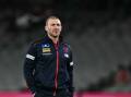 The Demons have reported an online threat made against their coach Simon Goodwin. Photo: Joel Carrett/AAP PHOTOS